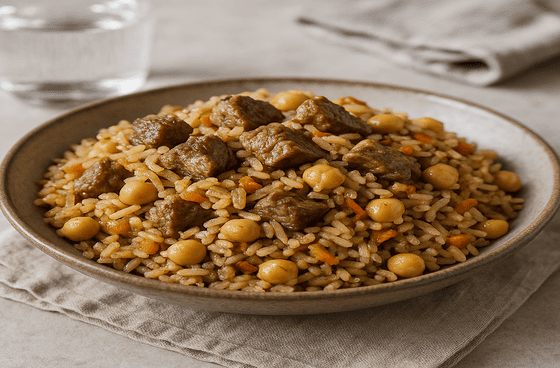Pilaf with chickpeas